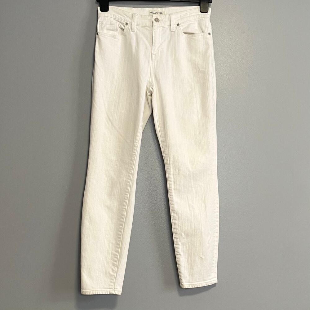 Madewell White Denim High Riser Skinny Leg Jeans 29